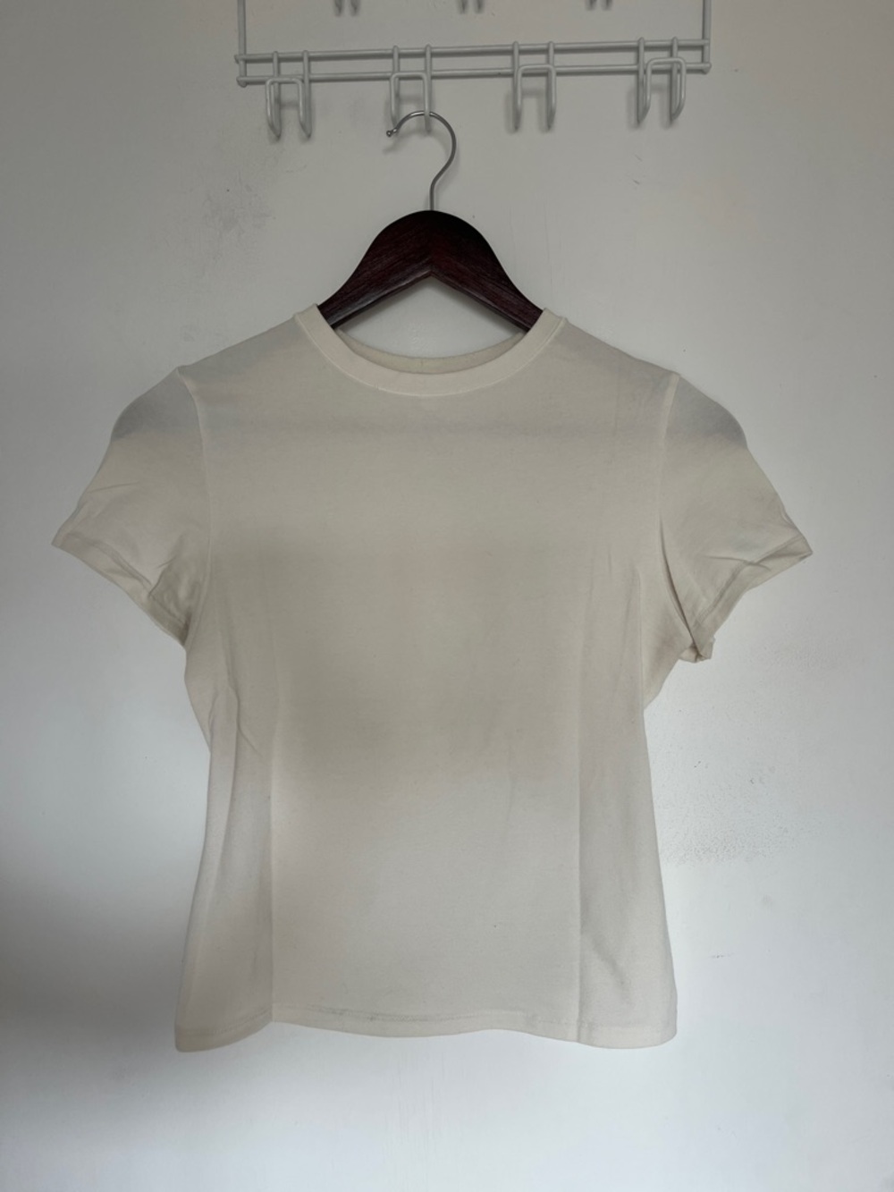 SKIMS Off-White Cotton Jersey T-shirt